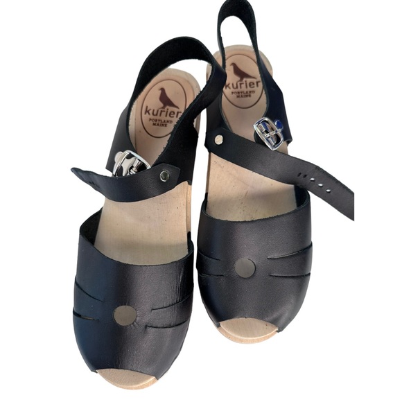 Kurier - Luna Clogs, custom handmade with high base,Coal, made in Portland Maine - Picture 9 of 9